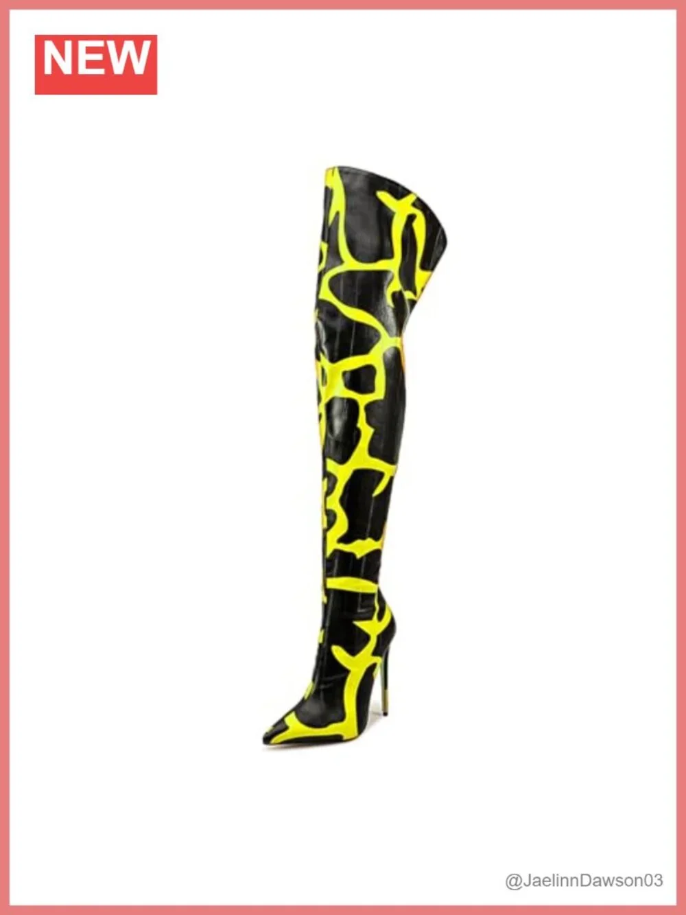 Women's Thigh High Stiletto Heel Boots PU Leather Pointed Toe Back Zip